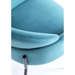 KARE Design Chaises Avec Accoudoirs|Chaise A. Acc. Alexia.Velours Bleu