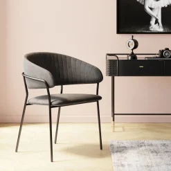 KARE Design Chaises Avec Accoudoirs|Chaise A. Acc. Belle Anthracite (2/Set)