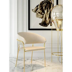 KARE Design Chaises Avec Accoudoirs|Chaise A. Acc. Belle Velvet Creme (2/Set)