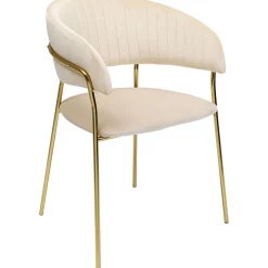 KARE Design Chaises Avec Accoudoirs|Chaise A. Acc. Belle Velvet Creme (2/Set)