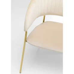 KARE Design Chaises Avec Accoudoirs|Chaise A. Acc. Belle Velvet Creme (2/Set)