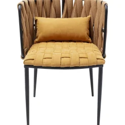 KARE Design Chaises Avec Accoudoirs|Chaise A. Acc. Cheerio Jaune A.Coussin