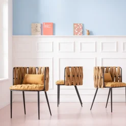 KARE Design Chaises Avec Accoudoirs|Chaise A. Acc. Cheerio Jaune A.Coussin