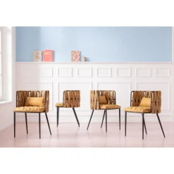 KARE Design Chaises Avec Accoudoirs|Chaise A. Acc. Cheerio Jaune A.Coussin
