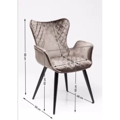 KARE Design Chaises Avec Accoudoirs|Chaise A. Acc. Dream Marron