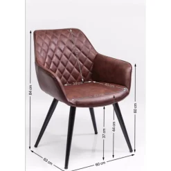 KARE Design Chaises Avec Accoudoirs|Chaise A. Acc. Harry Marron