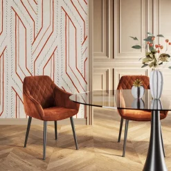 KARE Design Chaises Avec Accoudoirs|Chaise A. Acc. Harry Rouge-Rouille