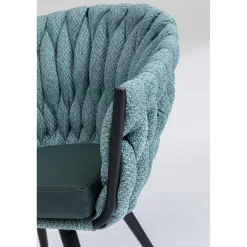 KARE Design Chaises Avec Accoudoirs|Chaise A. Acc. Knot Bleu Petrole