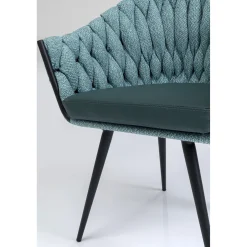 KARE Design Chaises Avec Accoudoirs|Chaise A. Acc. Knot Bleu Petrole