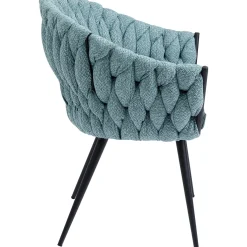 KARE Design Chaises Avec Accoudoirs|Chaise A. Acc. Knot Bleu Petrole