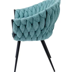 KARE Design Chaises Avec Accoudoirs|Chaise A. Acc. Knot Bleu Petrole