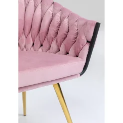 KARE Design Chaises Avec Accoudoirs|Chaise A. Acc. Knot Mauve