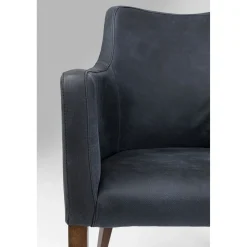 KARE Design Chaises Avec Accoudoirs|Chaise A. Acc. Mode Cuir Anthracite