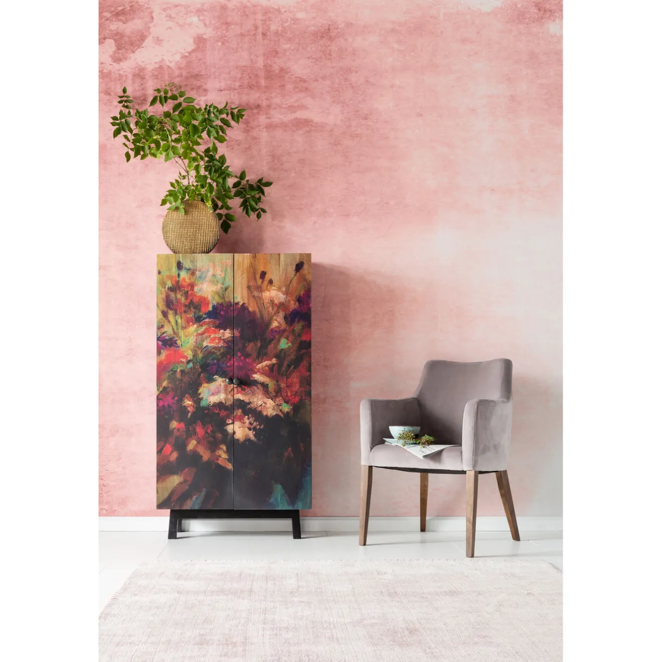 KARE Design Chaises Avec Accoudoirs|Chaise A. Acc. Mode Velours Gris