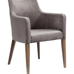 KARE Design Chaises Avec Accoudoirs|Chaise A. Acc. Mode Velours Gris
