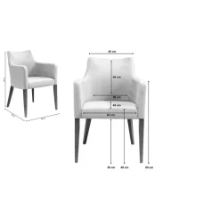 KARE Design Chaises Avec Accoudoirs|Chaise A. Acc. Mode Velours Gris