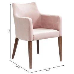 KARE Design Chaises Avec Accoudoirs|Chaise A. Acc. Mode Velours Rose