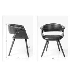 KARE Design Chaises Avec Accoudoirs|Chaise A. Acc. Monaco Choco