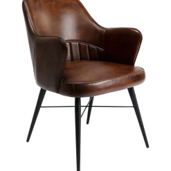 KARE Design Chaises Avec Accoudoirs|Chaise A. Acc. Rumba.Cuir Marron