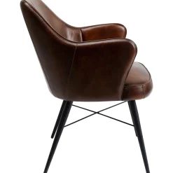 KARE Design Chaises Avec Accoudoirs|Chaise A. Acc. Rumba.Cuir Marron