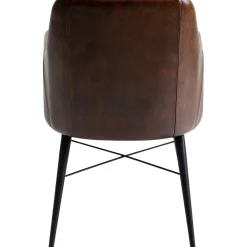KARE Design Chaises Avec Accoudoirs|Chaise A. Acc. Rumba.Cuir Marron