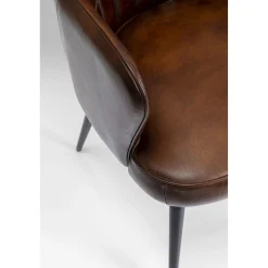 KARE Design Chaises Avec Accoudoirs|Chaise A. Acc. Rumba.Cuir Marron