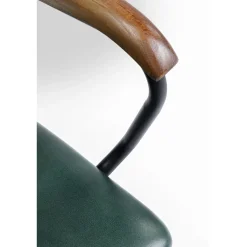 KARE Design Chaises Avec Accoudoirs|Chaise A. Acc. Salsa.Cuir Vert Fonce