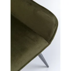 KARE Design Chaises Avec Accoudoirs|Chaise A. Acc. San Francisco Vert Fonce