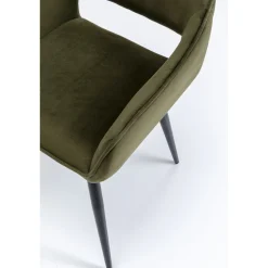 KARE Design Chaises Avec Accoudoirs|Chaise A. Acc. San Francisco Vert Fonce