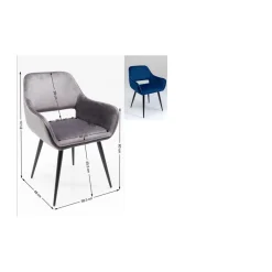 KARE Design Chaises Avec Accoudoirs|Chaise A. Acc. San Francisco Bleu