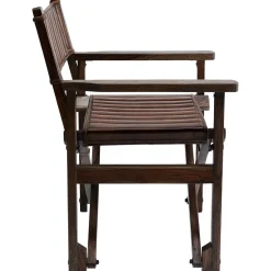 KARE Design Chaises Avec Accoudoirs|Chaise A. Acc. Twist Cuir Marron