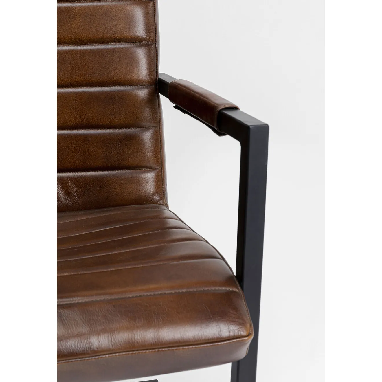 KARE Design Chaises Cantilever|Chaise Cantilever Lola Cuir Marron