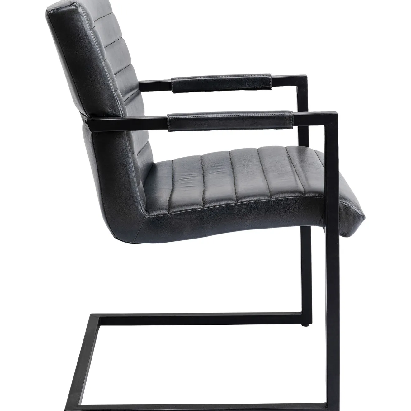 KARE Design Chaises Cantilever|Chaise Cantilever Lola Cuir Gris