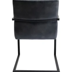 KARE Design Chaises Cantilever|Chaise Cantilever Lola Cuir Gris