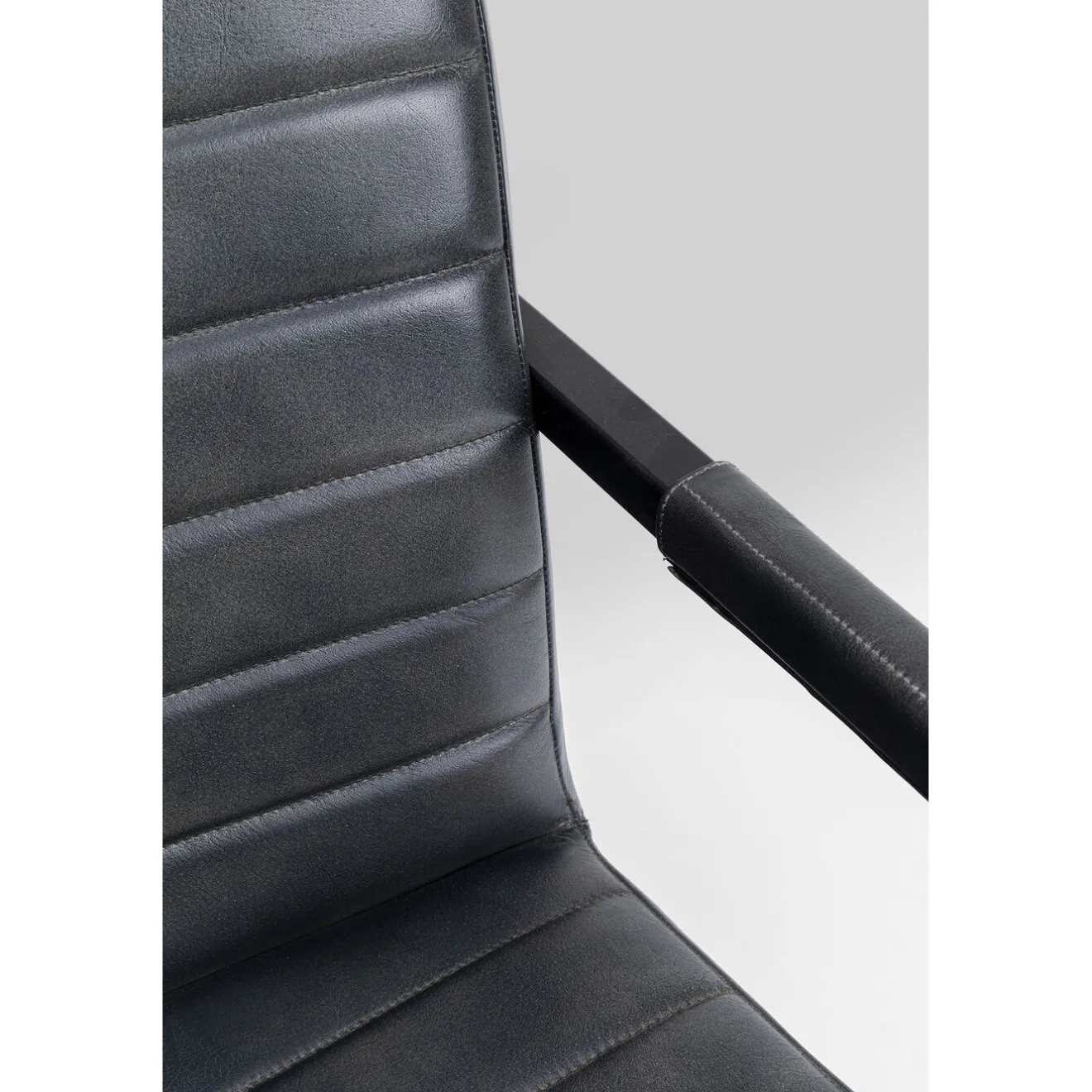 KARE Design Chaises Cantilever|Chaise Cantilever Lola Cuir Gris