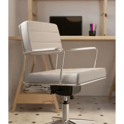 KARE Design Chaise De Bureau|Chaise De Bureau Pivotante Dottore Gris