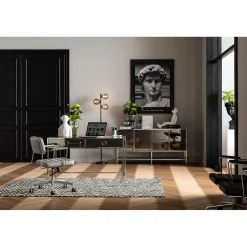 KARE Design Chaise De Bureau|Chaise De Bureau Pivotante Dottore Gris