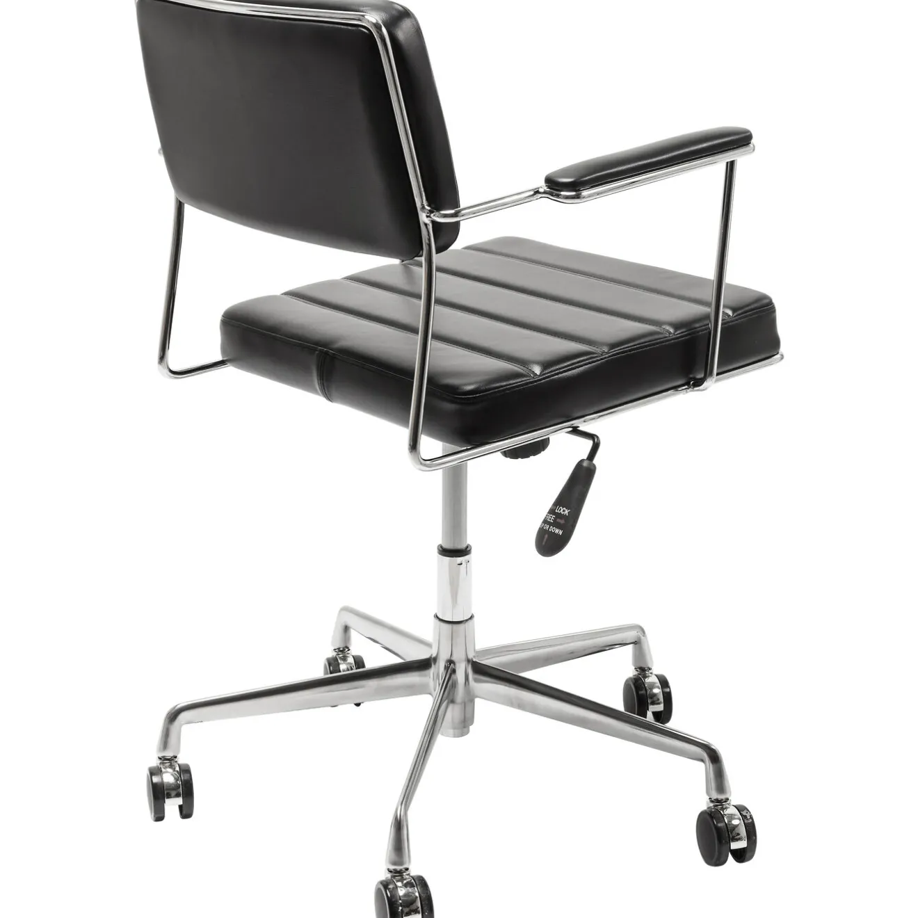 KARE Design Chaise De Bureau|Chaise De Bureau Pivotante Dottore Noir