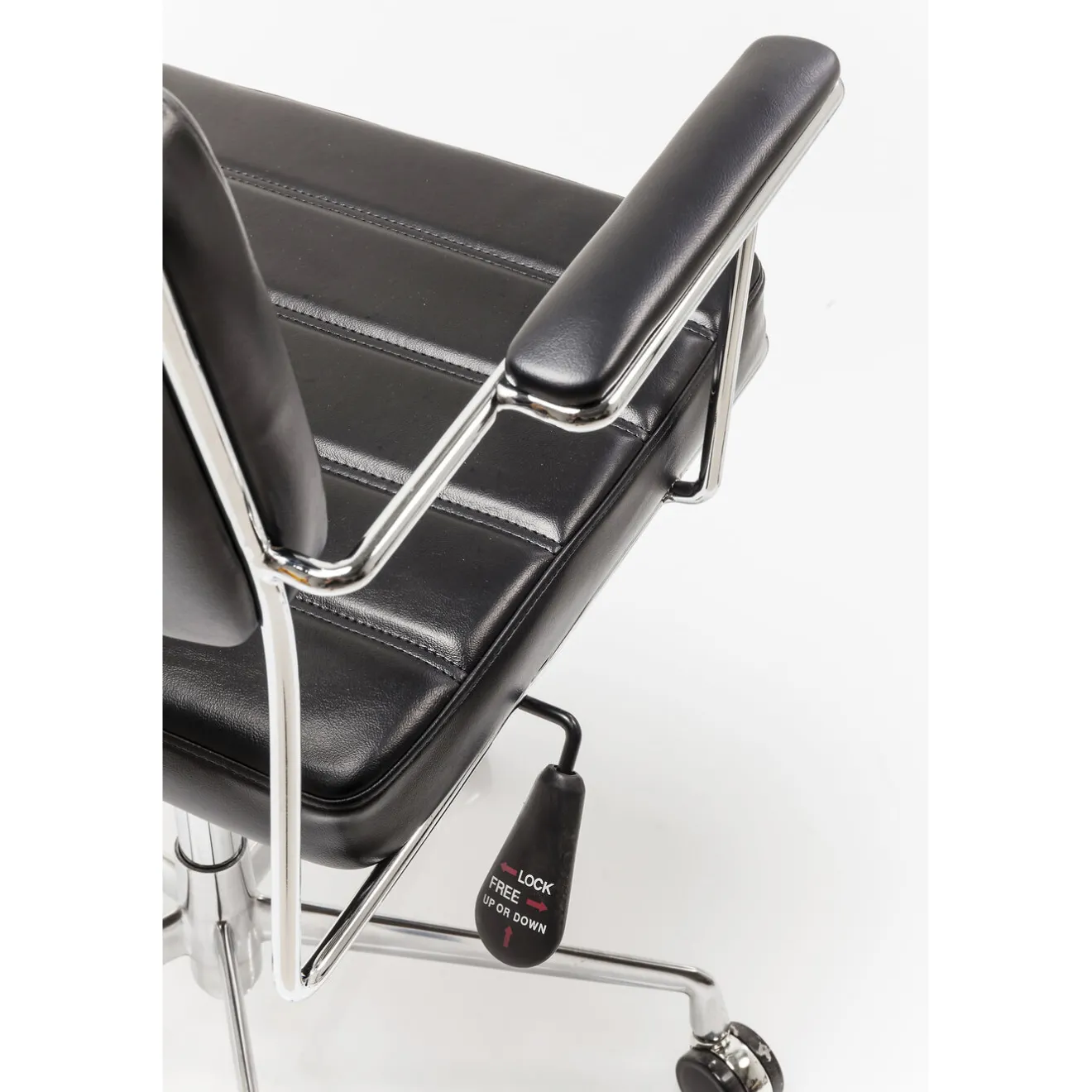 KARE Design Chaise De Bureau|Chaise De Bureau Pivotante Dottore Noir