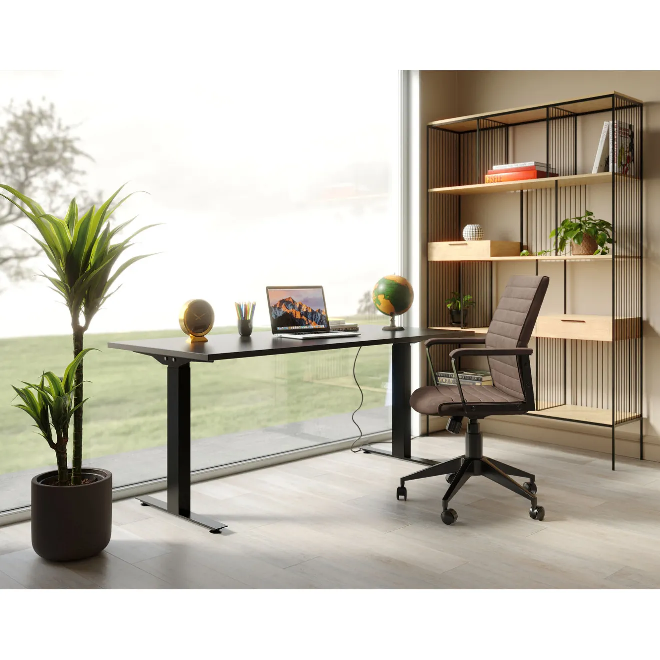 KARE Design Chaise De Bureau|Chaise De Bureau Pivotante Labora Marron