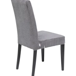 KARE Design Chaises|Chaise Econo Velours Cotele Gris