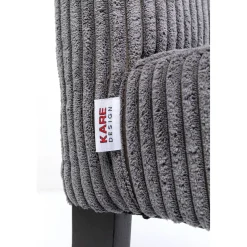 KARE Design Chaises|Chaise Econo Velours Cotele Gris