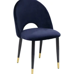 KARE Design Chaises|Chaise Iris Velours Bleu (2/Set)