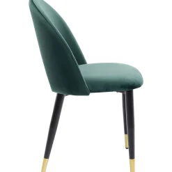 KARE Design Chaises|Chaise Iris Velours Vert