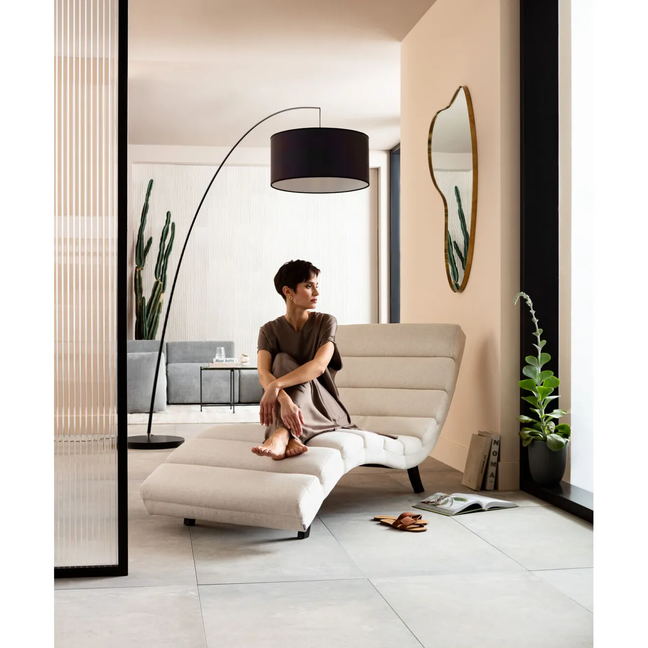 KARE Design Chaises Longues|Chaise Longue Balou Creme 190Cm