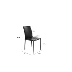 KARE Design Chaises|Chaise Milano Noire