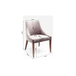 KARE Design Chaises|Chaise Mode Velvet Gris