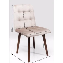 KARE Design Chaises|Chaise Moritz Velours Gris