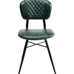 KARE Design Chaises|Chaise Samba Cuir Vert Fonce