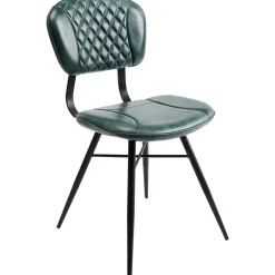 KARE Design Chaises|Chaise Samba Cuir Vert Fonce